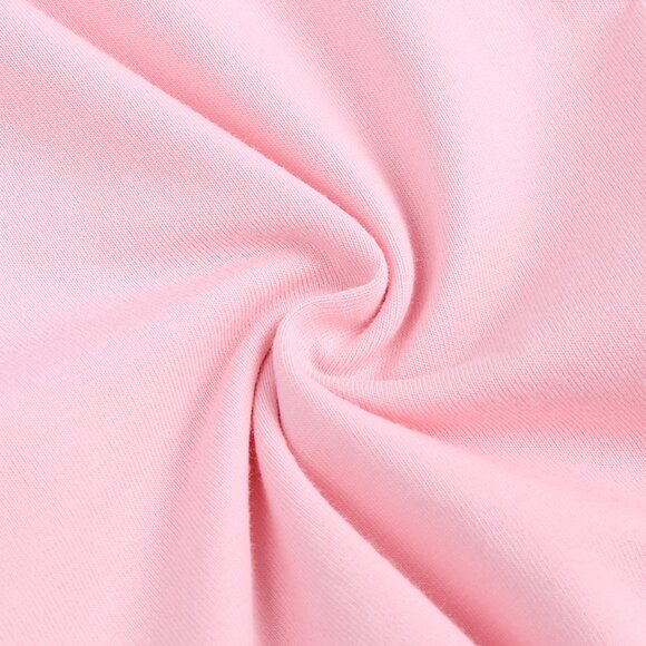 CUTE MONOGRAM-BABY ROMPER-Short Sleeve Double Zipper Cotton Pink 4-Sizes Girl - Picture 12 of 14